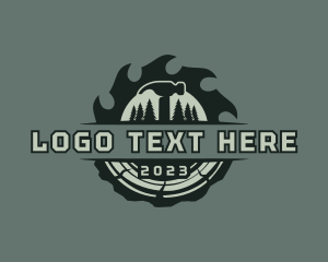 Log - Lumberjack Hammer Woods logo design