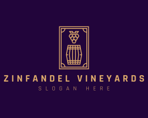 Premium Grape Wine Barrel logo design