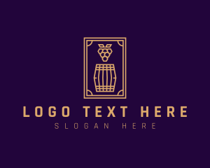 Barrel - Premium Grape Wine Barrel logo design