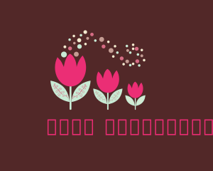 Girly - Pink Tulips Florist logo design