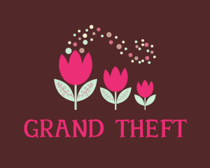 Petals - Pink Tulips Florist logo design