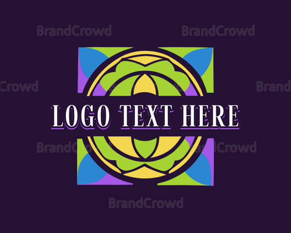 Decorative Mosaic Ornament Logo