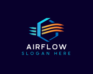 Air Conditioning Wind Airflow  logo design