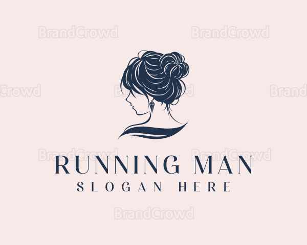 Woman Hairdresser Salon Logo