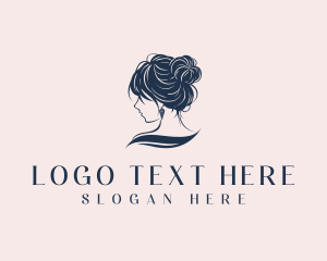 Earring - Woman Hairdresser Salon logo design