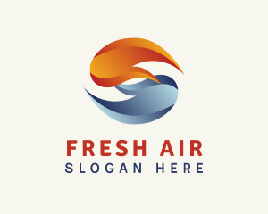 Hot & Cool Temperature logo design