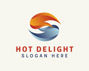 Hot & Cool Temperature logo design