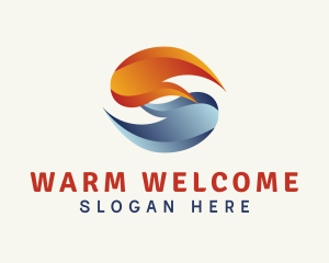 Hot & Cool Temperature logo design