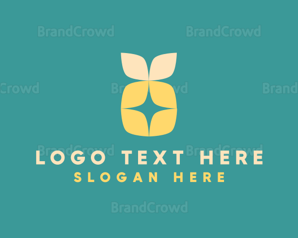 Flower Yellow Petals Logo