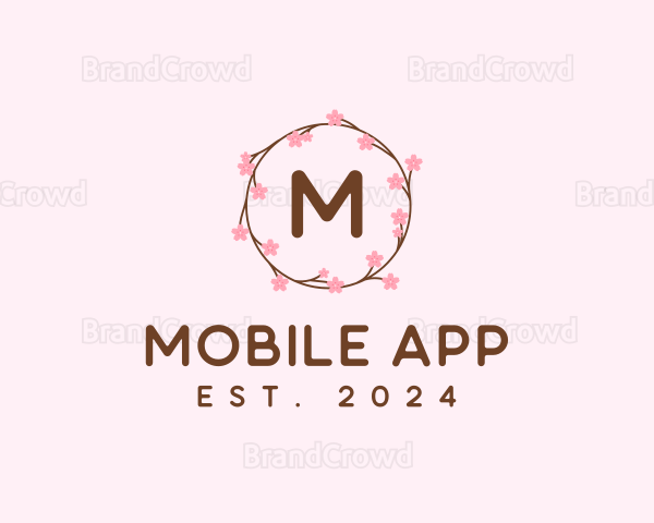 Cherry Blossom Flower Logo
