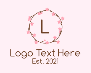 Perfume - Cherry Blossom Letter logo design