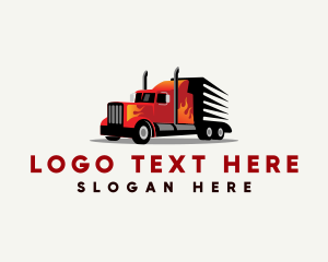 Driver - Truck Logistics Forwarding logo design