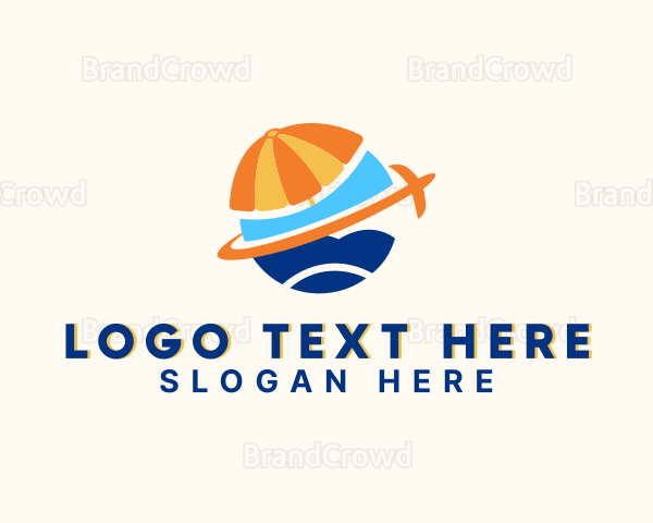 Airplane Holiday Travel Logo