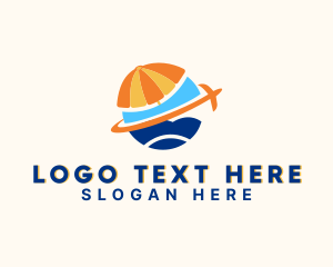 Tourist - Airplane Holiday Travel logo design