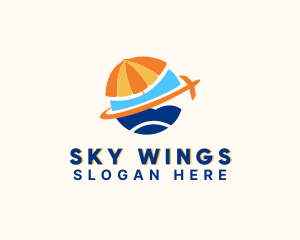 Airplane Holiday Travel logo design