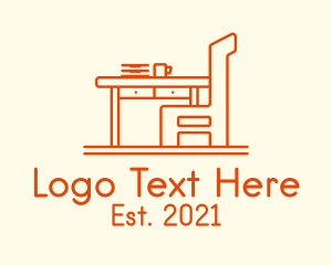 Center Table - Office Table Chair logo design