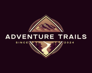 Mountain Trekking Adventure logo design