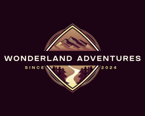 Mountain Trekking Adventure logo design