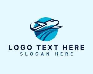 Flight - Vacation Travel Airplane logo design
