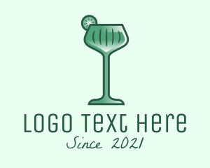 Lime Green Cocktail Drink  logo design