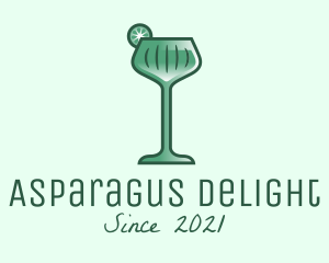 Lime Green Cocktail Drink  logo design