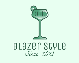 Lime Green Cocktail Drink  logo design