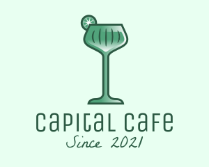 Lime Green Cocktail Drink  logo design