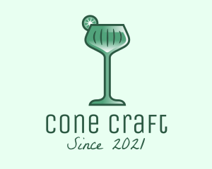 Lime Green Cocktail Drink  logo design