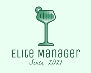 Lime Green Cocktail Drink  logo design