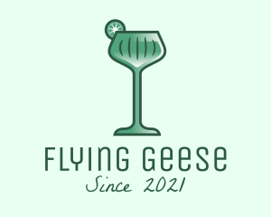 Lime Green Cocktail Drink  logo design