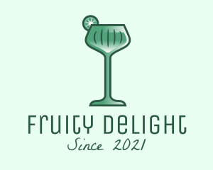 Lime Green Cocktail Drink  logo design