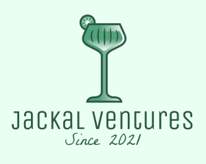 Lime Green Cocktail Drink  logo design