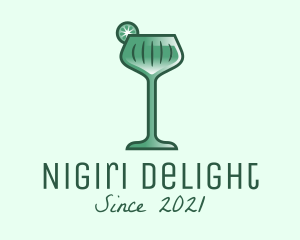 Lime Green Cocktail Drink  logo design