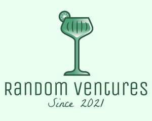 Lime Green Cocktail Drink  logo design