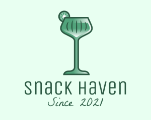 Lime Green Cocktail Drink  logo design