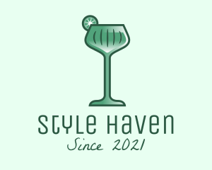 Lime Green Cocktail Drink  logo design