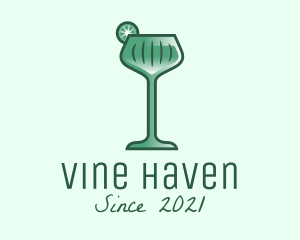 Lime Green Cocktail Drink  logo design