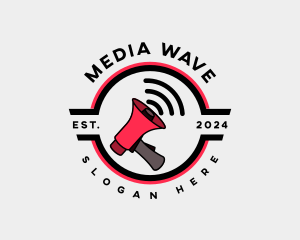 Broadcast - Megaphone Broadcast Speaker logo design