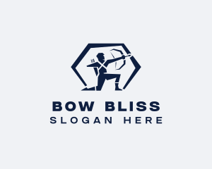 Bow - Archer Man Hunter logo design