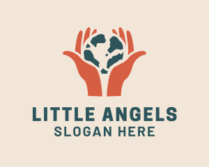 Child Welfare - Globe Hand Foundation logo design