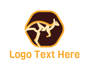 Jump - Abstract Kangaroo Emblem logo design
