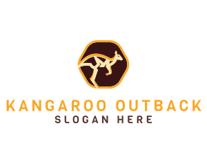 Wild Kangaroo Animal  logo design