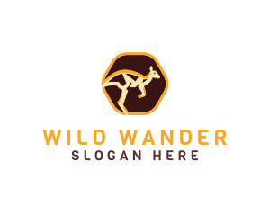 Wild Kangaroo Animal  logo design