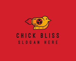 Chick - Rocket Powered Bird logo design