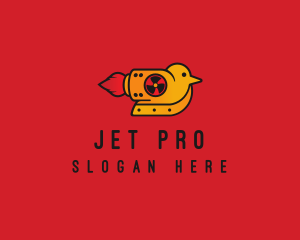 Jet - Rocket Powered Bird logo design