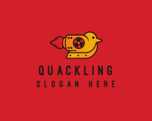 Duckling - Rocket Powered Bird logo design