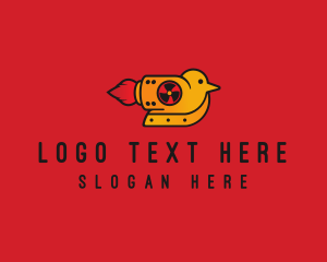 Duckling - Rocket Powered Bird logo design