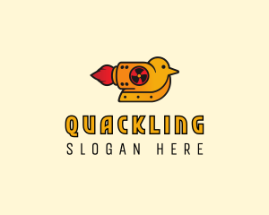 Rocket Powered Duck logo design