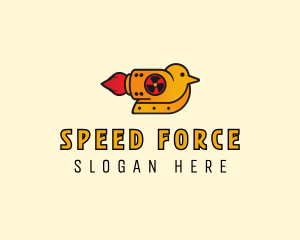 Rocket Powered Duck logo design