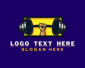 Weightlifting - Weightlifting Barbell Fitness logo design